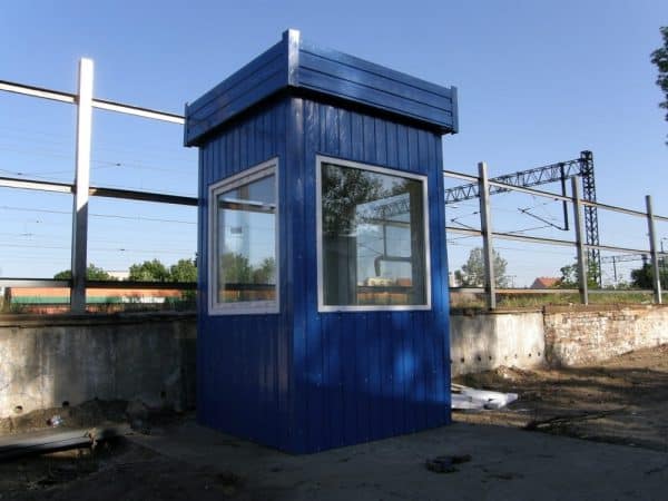 Blue insulated Parking shed